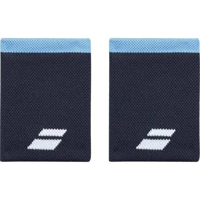 Poignet éponge Babolat Logo Jumbo Wristband Blanc, Blanc / Rouge rose, Bleu, Jaune / Noir