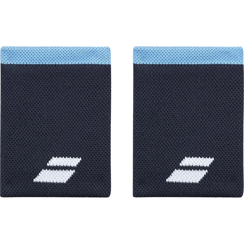 Poignet éponge Babolat Logo Jumbo Wristband Blanc, Blanc / Rouge rose, Bleu, Jaune / Noir