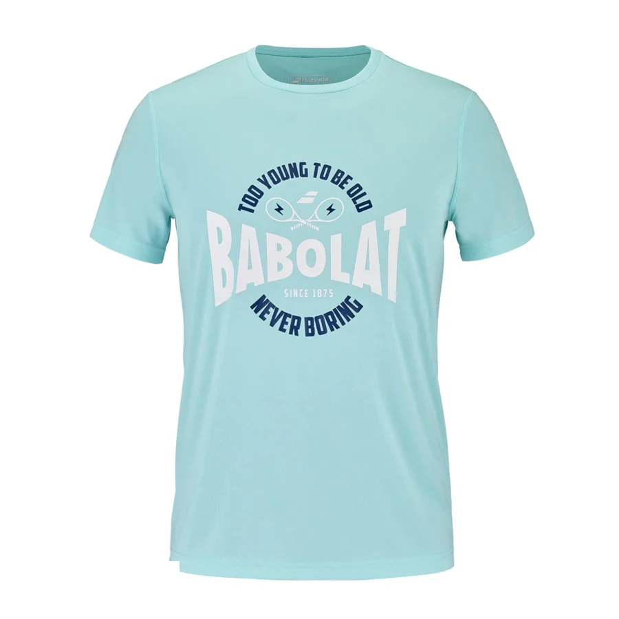 Tee-shirt Babolat Exercise Graphic Tee Homme Turquoise