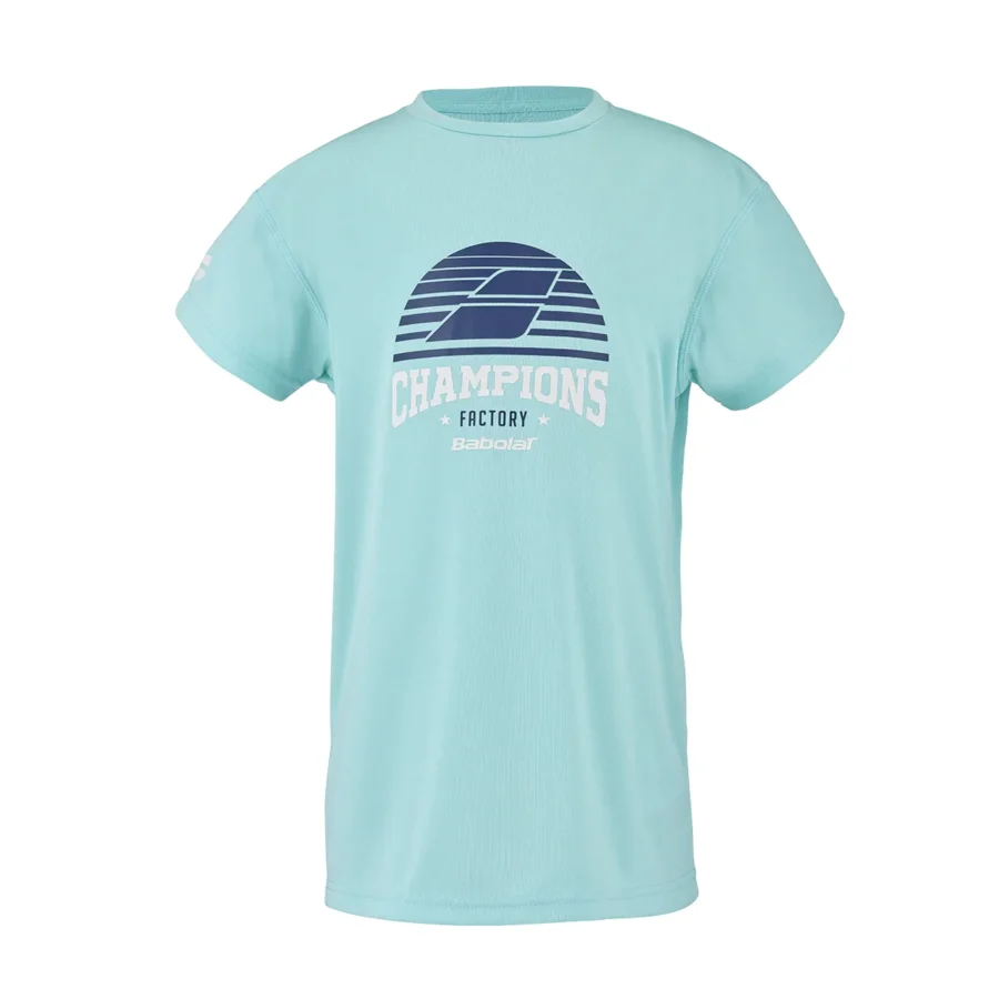 Tee-shirt Babolat Exercise Graphic Tee Boy Turquoise