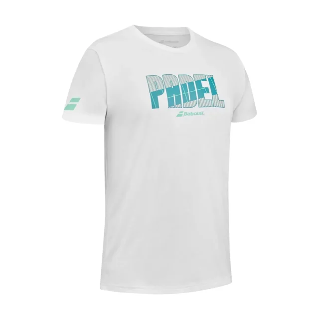 Tee-shirt Babolat Padel Cotton Tee Men Bleu angel, Blanc, Noir