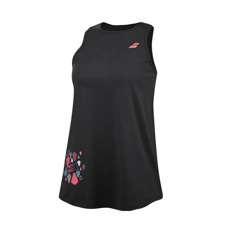 Débardeur Babolat Padel Cotton Tank Women Blanc, Noir