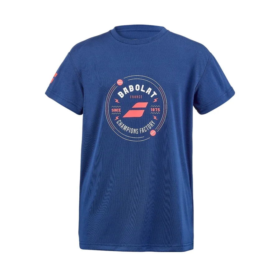 Tee-shirt Babolat Exercise Graphic Tee Boy Bleu