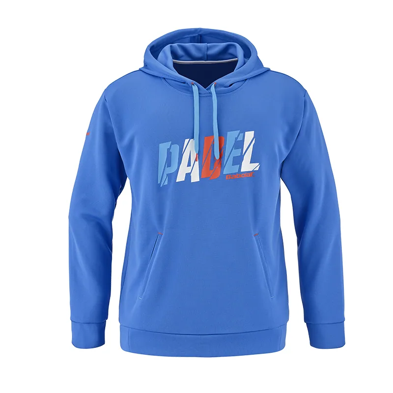 Sweat à capuche Babolat Padel Hood Sweat Men Bleu clair, Noir
