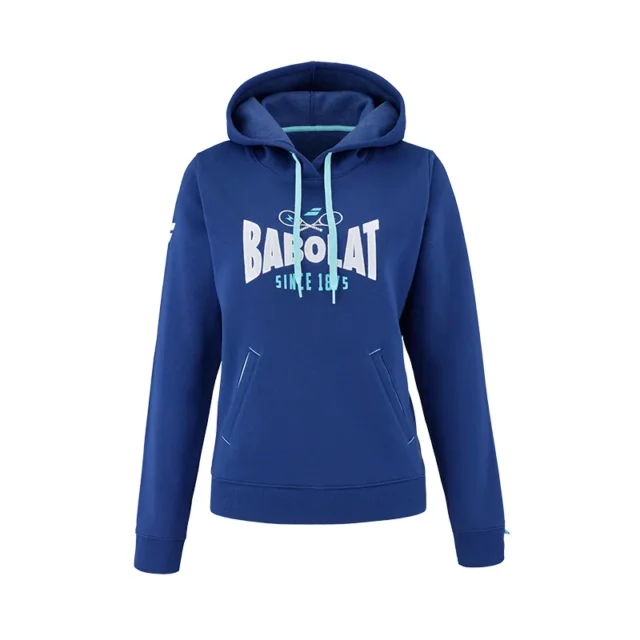 Sweat à capuche Babolat Exercise Hood Sweat Women Bleu / Blanc