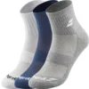 Chaussettes Babolat Quarter lot de 3 paires – Blanc / Bleu foncé / Gris