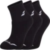 Chaussettes Babolat Quarter lot de 3 paires – Noir
