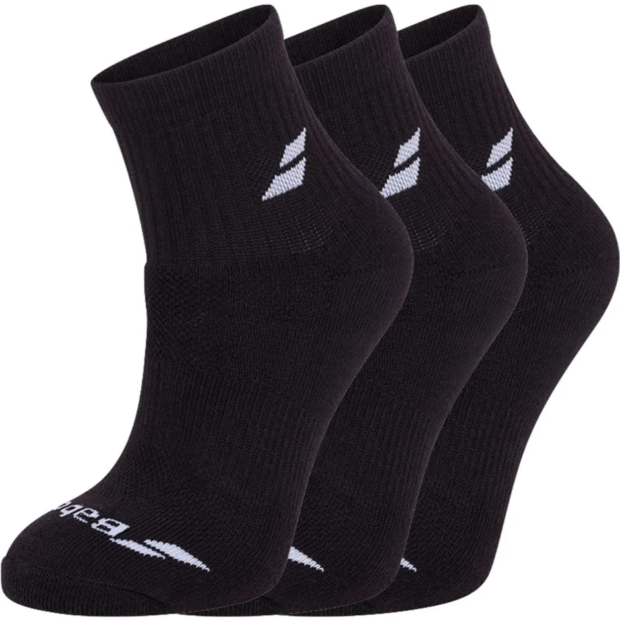Chaussettes Babolat Quarter lot de 3 paires – Noir