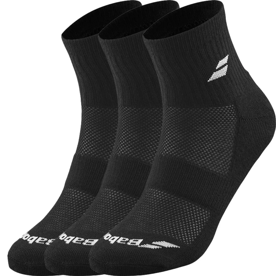 Chaussettes Babolat Quarter lot de 3 paires – Noir