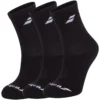Chaussettes longues Babolat Pack Junior, lot de 3 paires – Noir