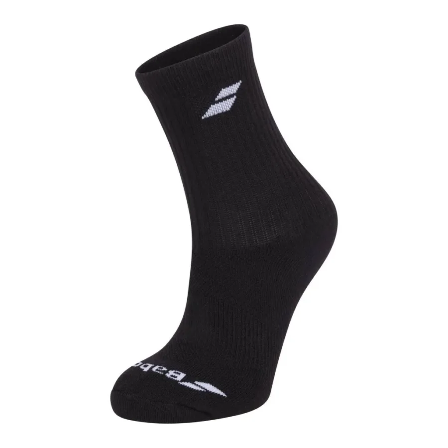 Chaussettes longues Babolat Pack Junior, lot de 3 paires – Noir