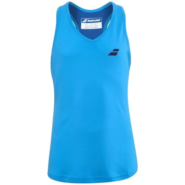 Débardeur Babolat Play Tank Top Fille Bleu clair, Bleu foncé, Rose foncé