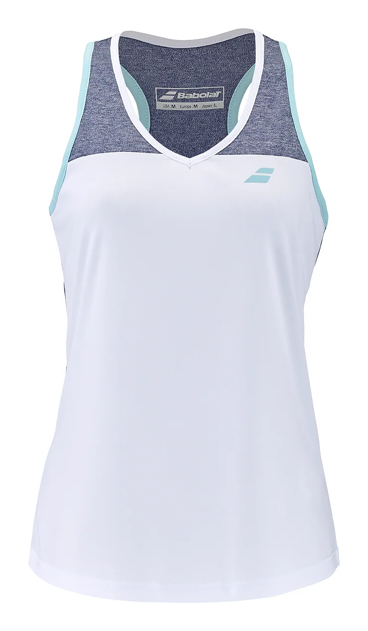 Débardeur Babolat Play Tank Top Femme Blanc / Gris