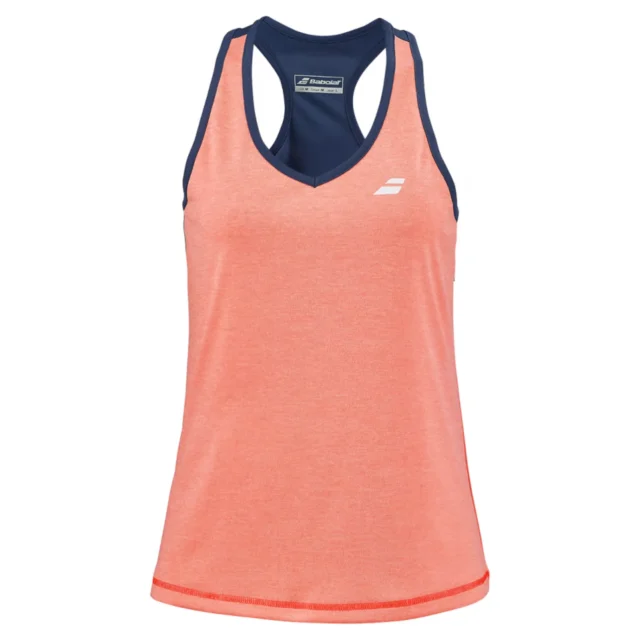 Débardeur Babolat Play Tank Top Femme Orange / Bleu foncé