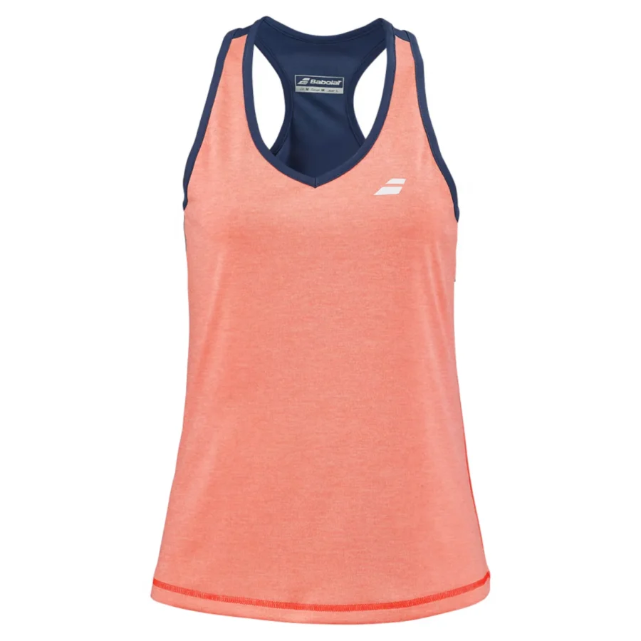 Débardeur Babolat Play Tank Top Femme Orange / Bleu foncé