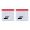 Poignet éponge Babolat Logo Wristband – Blanc / Rouge rose