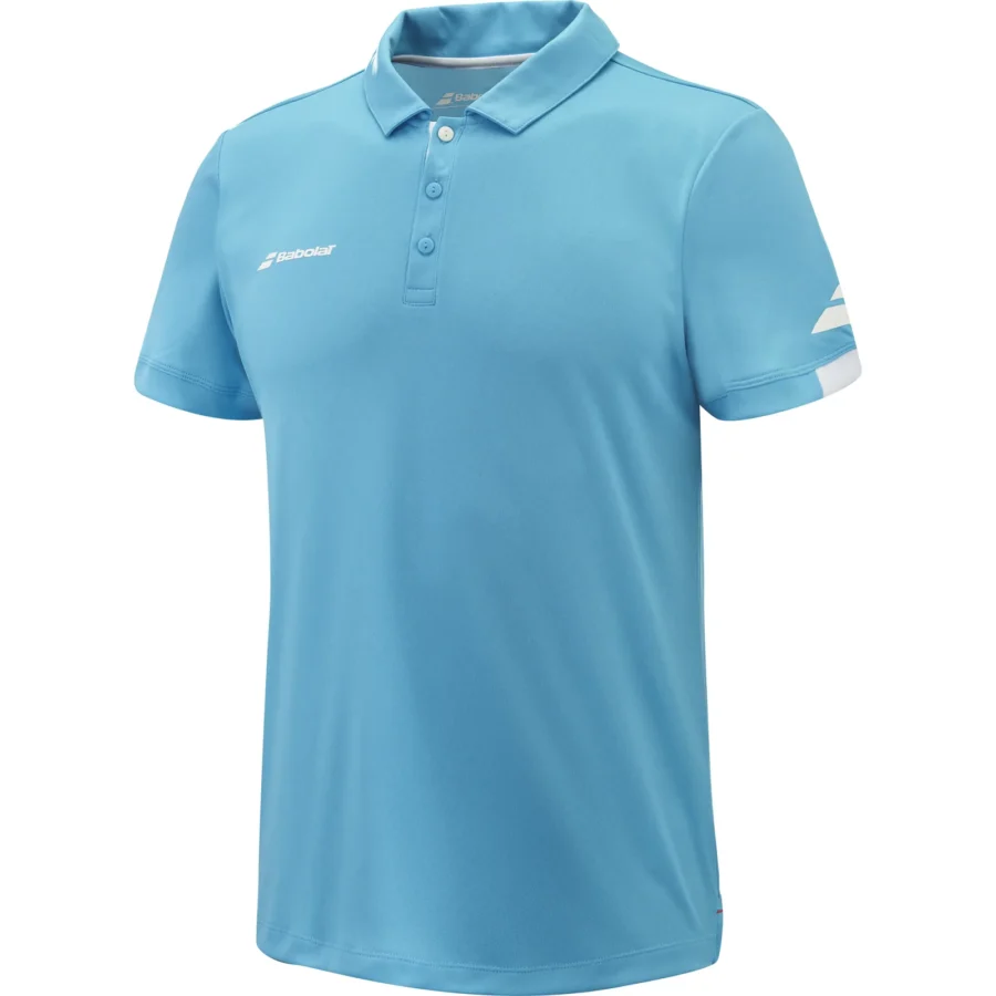 Polo Babolat Play Homme col modernisé – Bleu clair