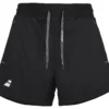 Short Babolat Exercise Femme Noir, taille à cordon
