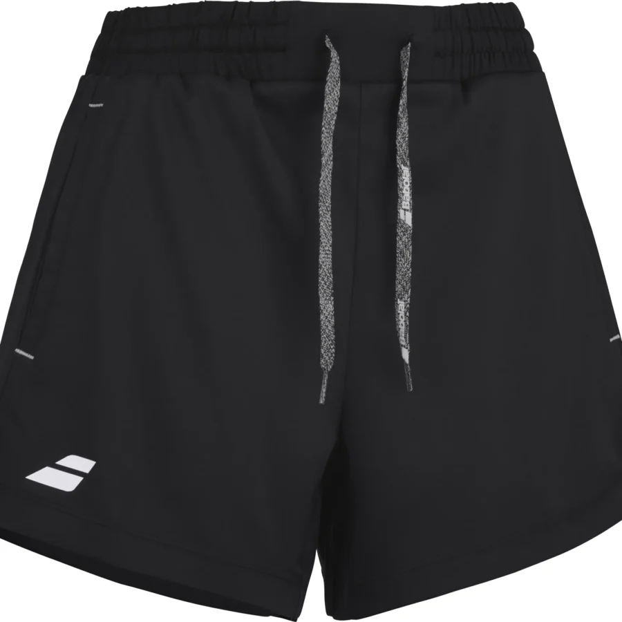 Short Babolat Exercise Femme Noir, taille à cordon