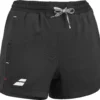 Short Babolat Exercise Fille Noir, taille à cordon