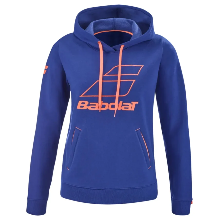 Sweat à capuche Babolat Exercise Hood Sweat Women Bleu / Orange