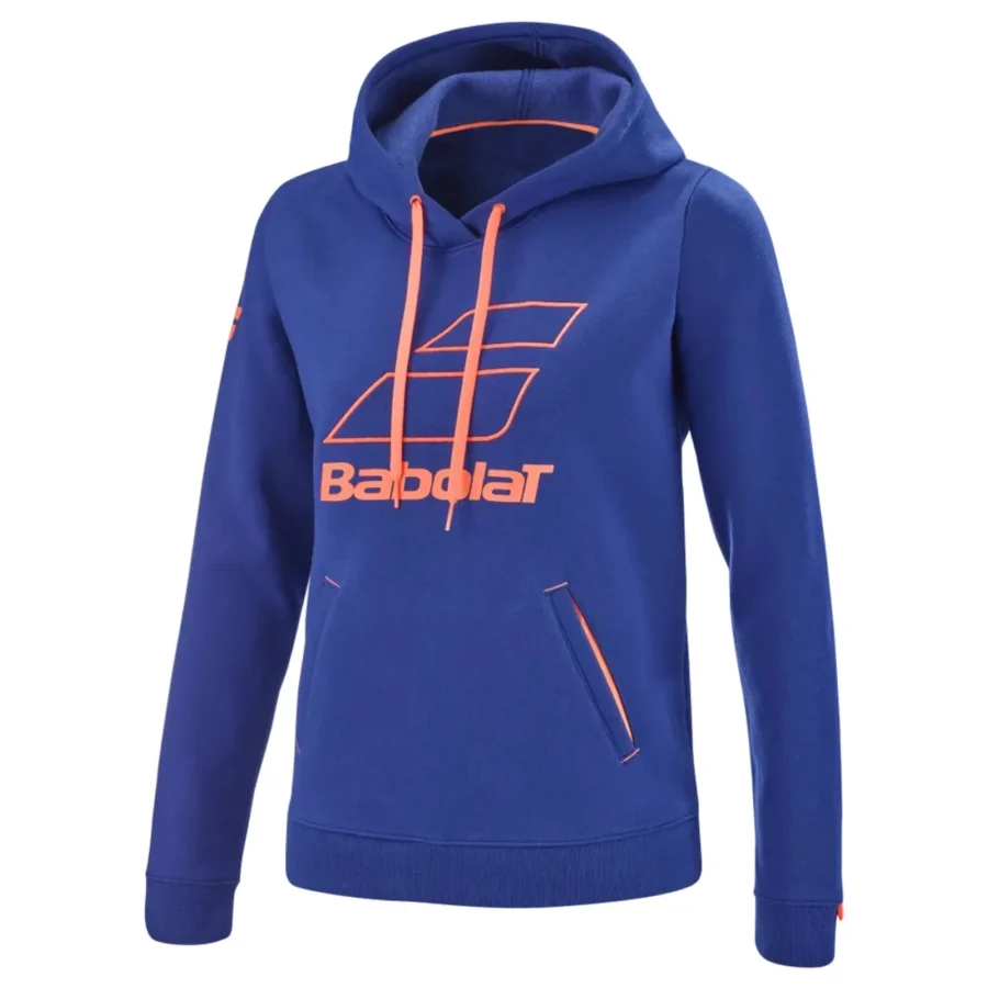 Sweat à capuche Babolat Exercise Hood Femme Bleu Orange