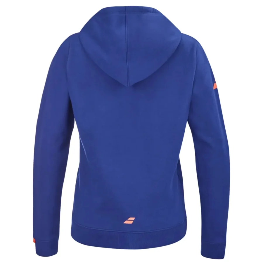 Sweat à capuche Babolat Exercise Hood Femme Bleu Orange