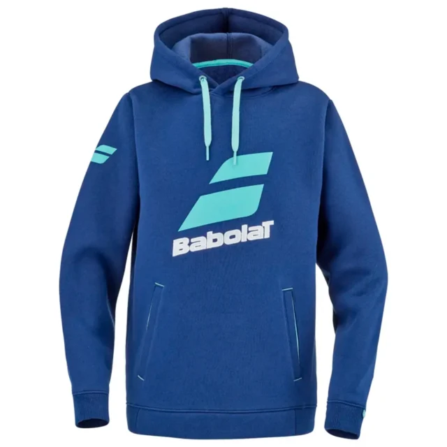 Sweat à capuche Babolat Exercise Hood Sweat Junior Bleu / Turquoise