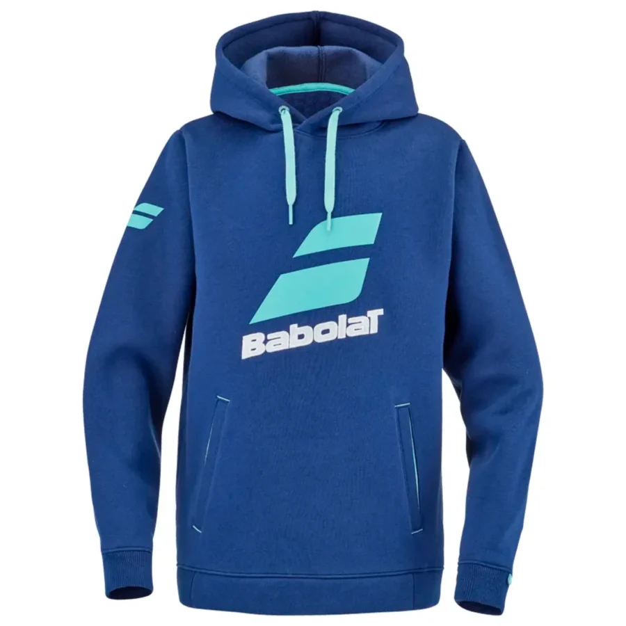 Sweat à capuche Babolat Exercise Hood Sweat Junior Bleu / Turquoise