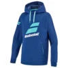 Sweat à capuche Babolat Exercise Hood Junior Bleu Turquoise