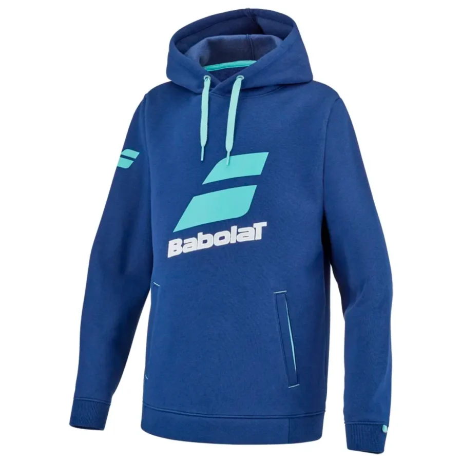 Sweat à capuche Babolat Exercise Hood Junior Bleu Turquoise
