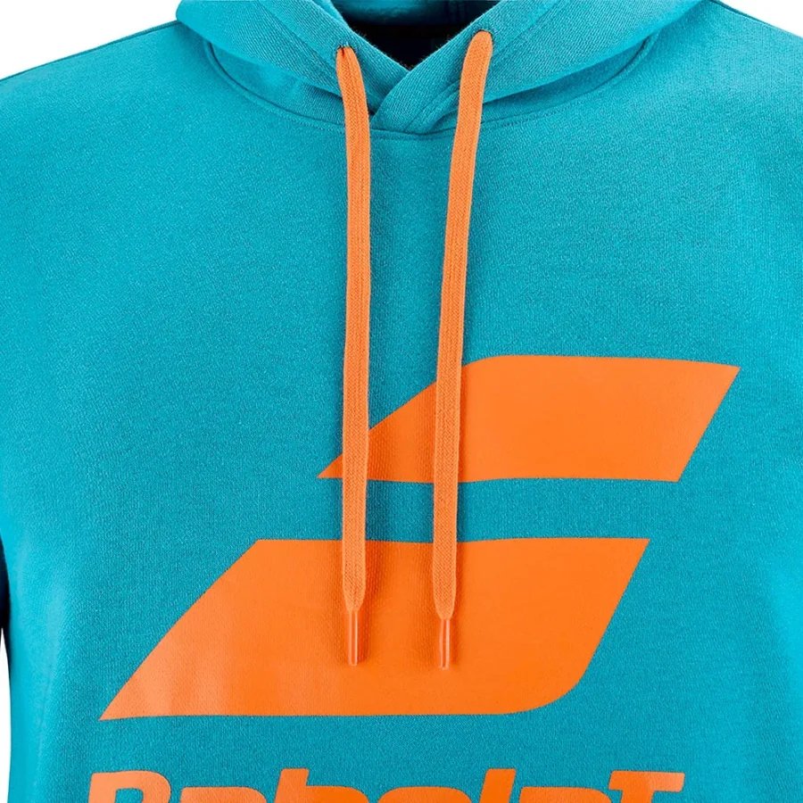 Sweat à capuche Babolat Exercise Hood Junior Turquoise Orange