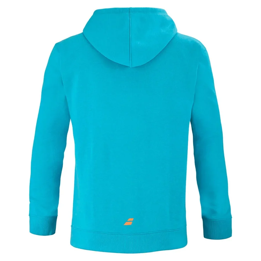 Sweat à capuche Babolat Exercise Hood Junior Turquoise Orange