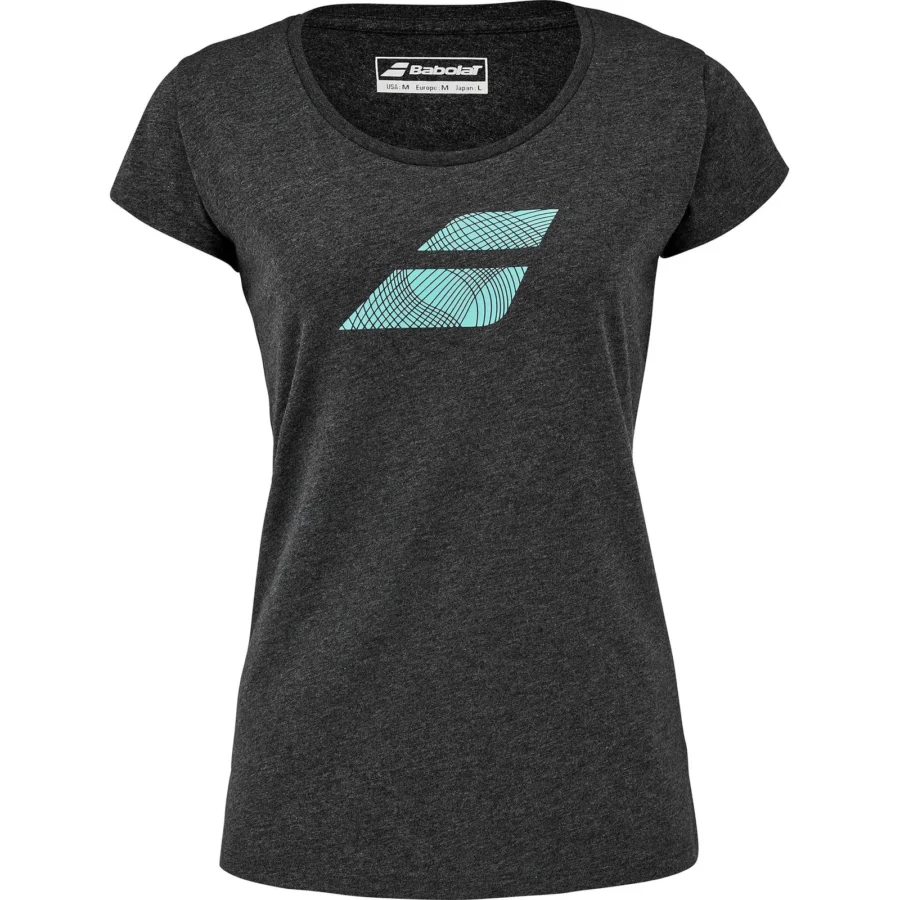 Tee-shirt Babolat Exercise Flag Tee Femme – Noir