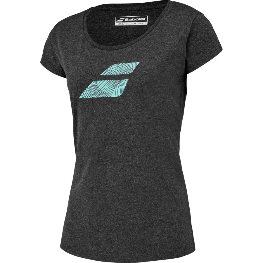 Tee-shirt Babolat Exercise Flag Tee Femme – Noir