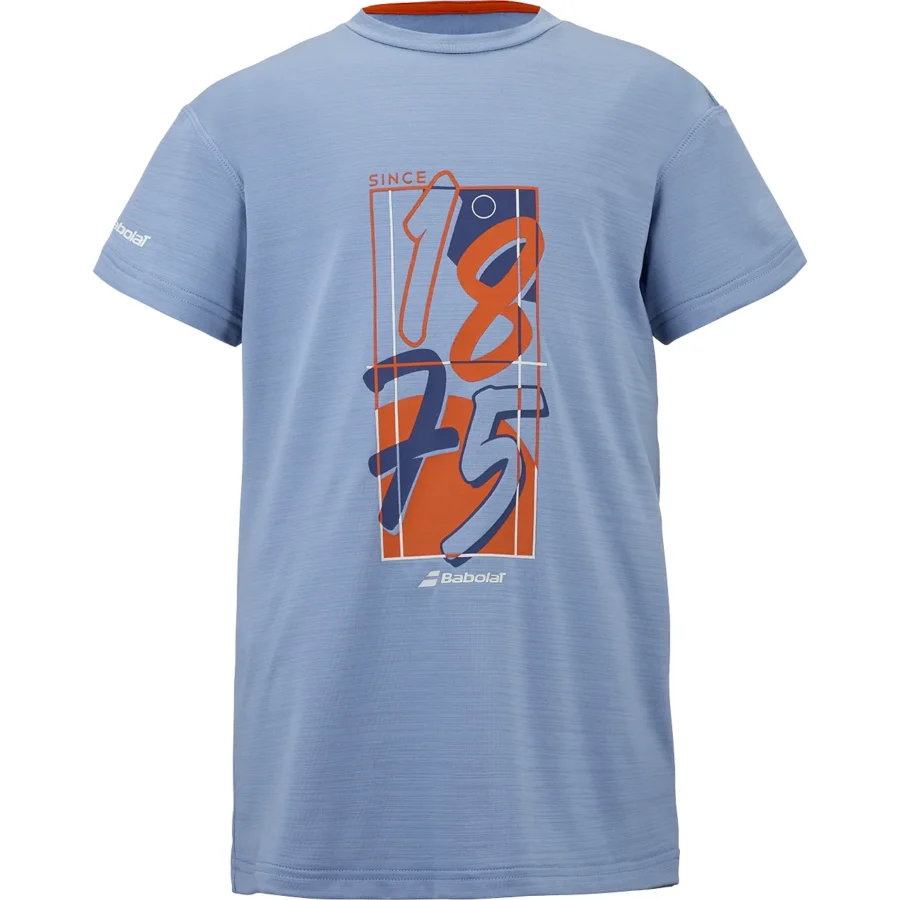 Tee-shirt Babolat Exercise Graphic Tee Garçon Bleu