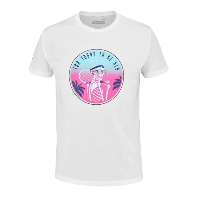 Tee-shirt Babolat Exercise Message Tee Men Blanc