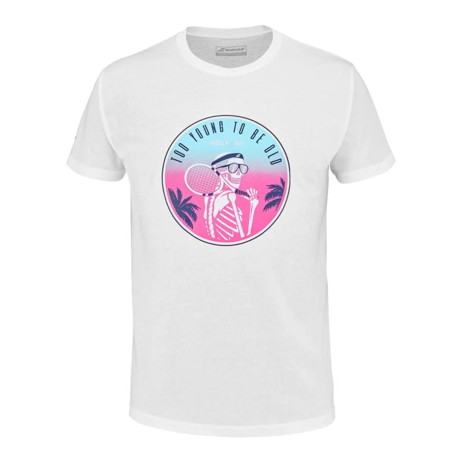Tee-shirt Babolat Exercise Message Tee Men Blanc