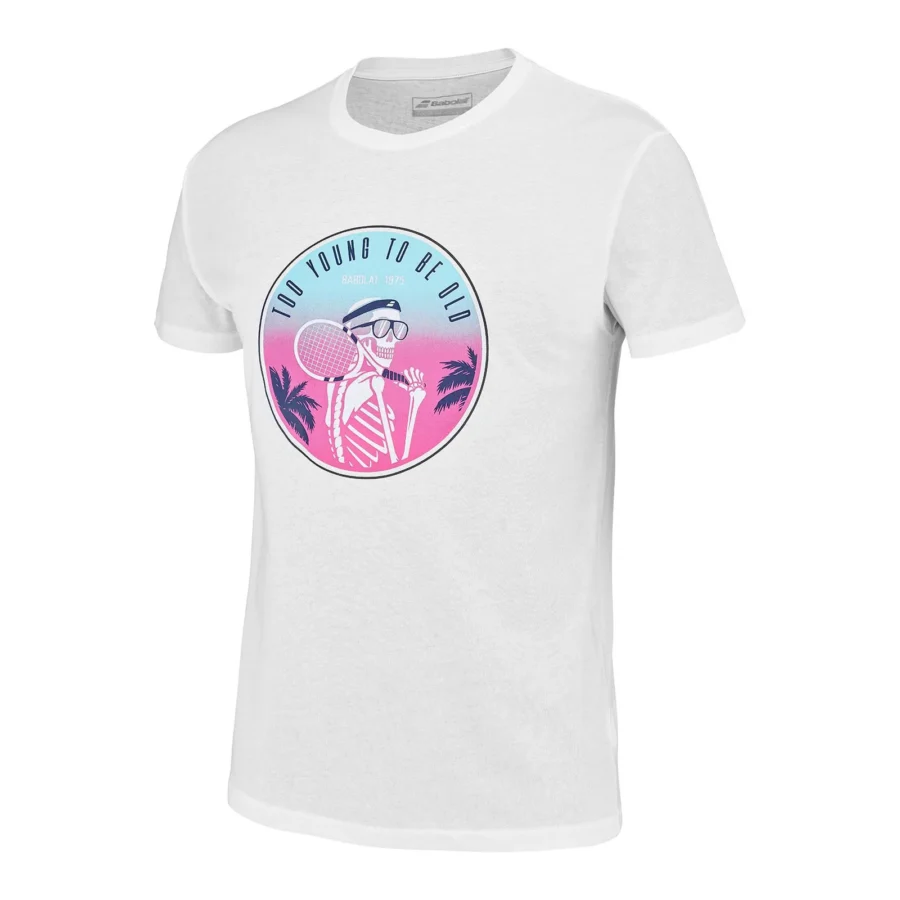 Tee-shirt Babolat Exercise Message Tee Homme Blanc