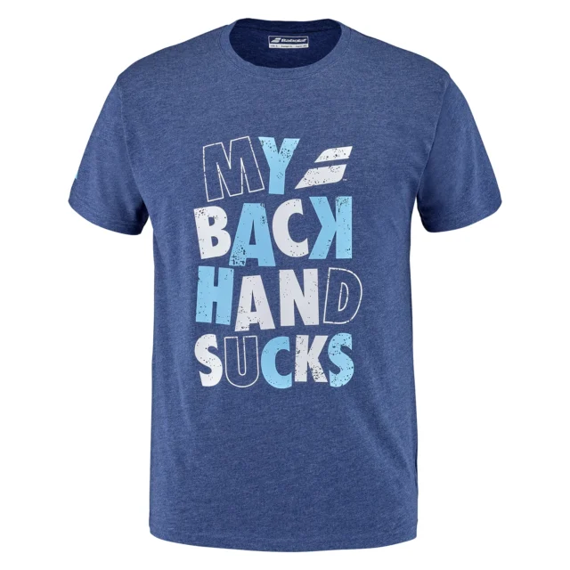 Tee-shirt Babolat Exercise Message Tee Men Bleu chiné
