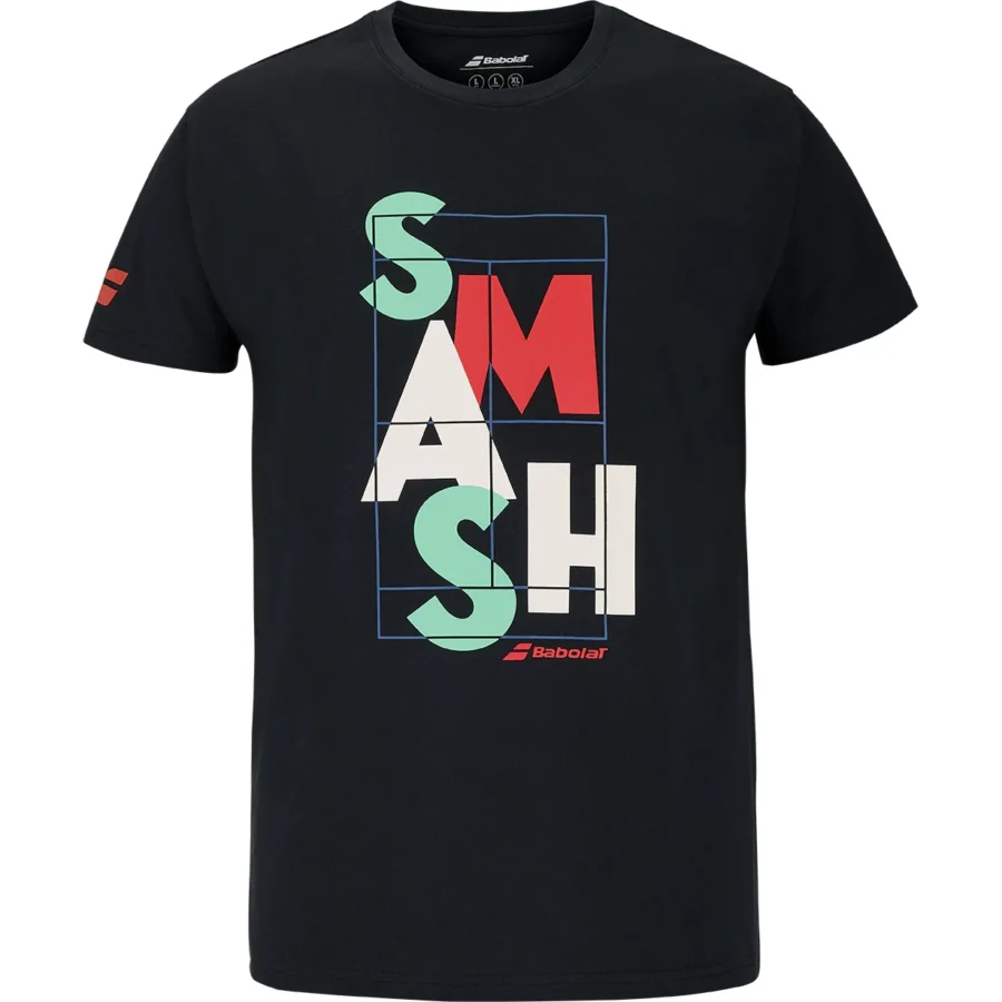 Tee-shirt Babolat Exercise Message Tee Homme coton – Noir