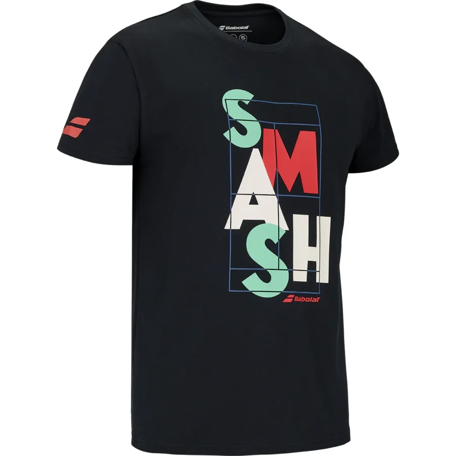Tee-shirt Babolat Exercise Message Tee Homme coton – Noir