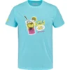 Tee-shirt Babolat Exercise Message Tee Homme Turquoise