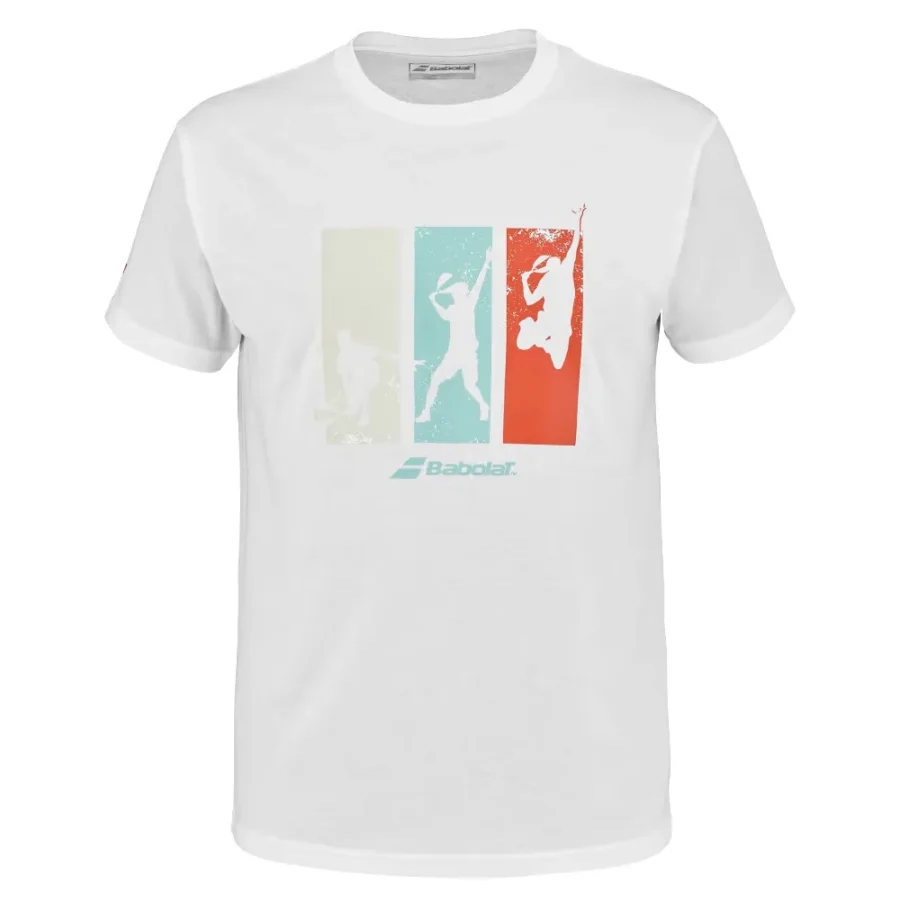 Tee-shirt Babolat Padel Cotton Tee Men Bleu angel, Blanc, Noir