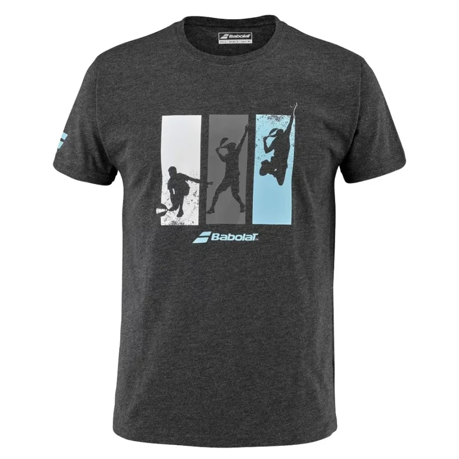 Tee-shirt Babolat Padel Cotton Tee Homme coupe régulière – Noir