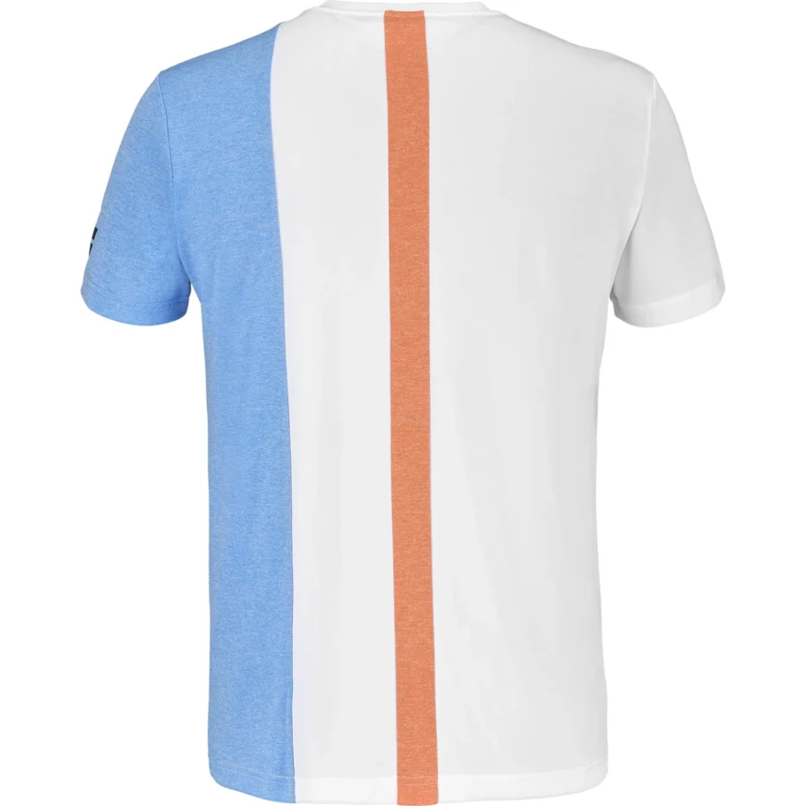 Tee-shirt Babolat Play Crew Neck Garçon Blanc et bleu