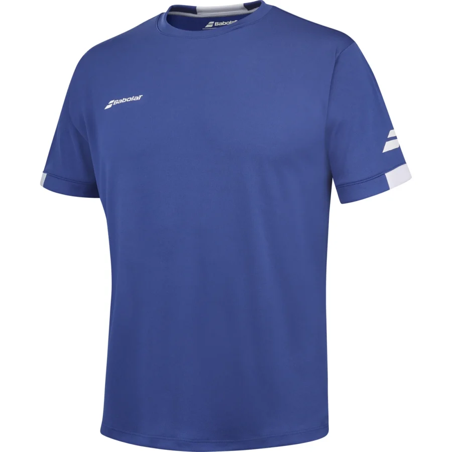 Tee-shirt Babolat Play Crew Neck Garçon – Bleu foncé