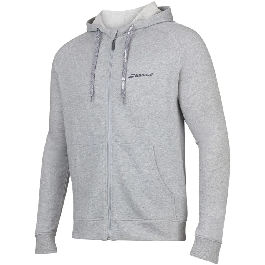 Veste à capuche Babolat Exercise Hood Jacket Homme – Gris chiné
