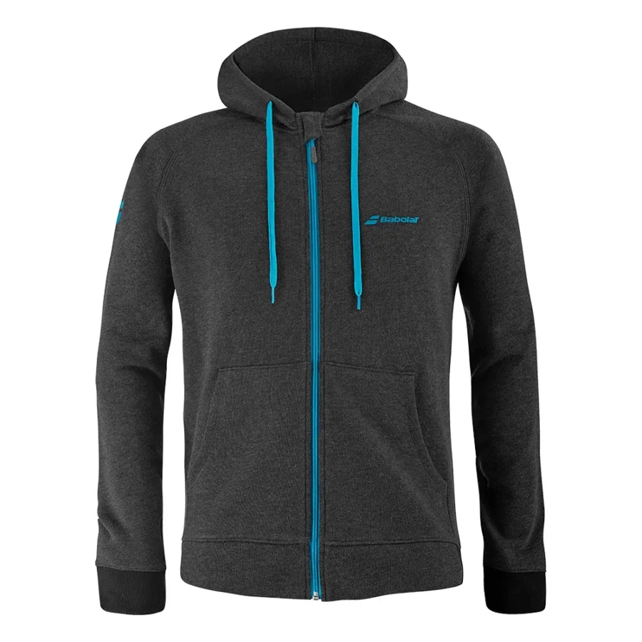 Veste à capuche Babolat Exercise Hood Jacket Homme – Noir chiné