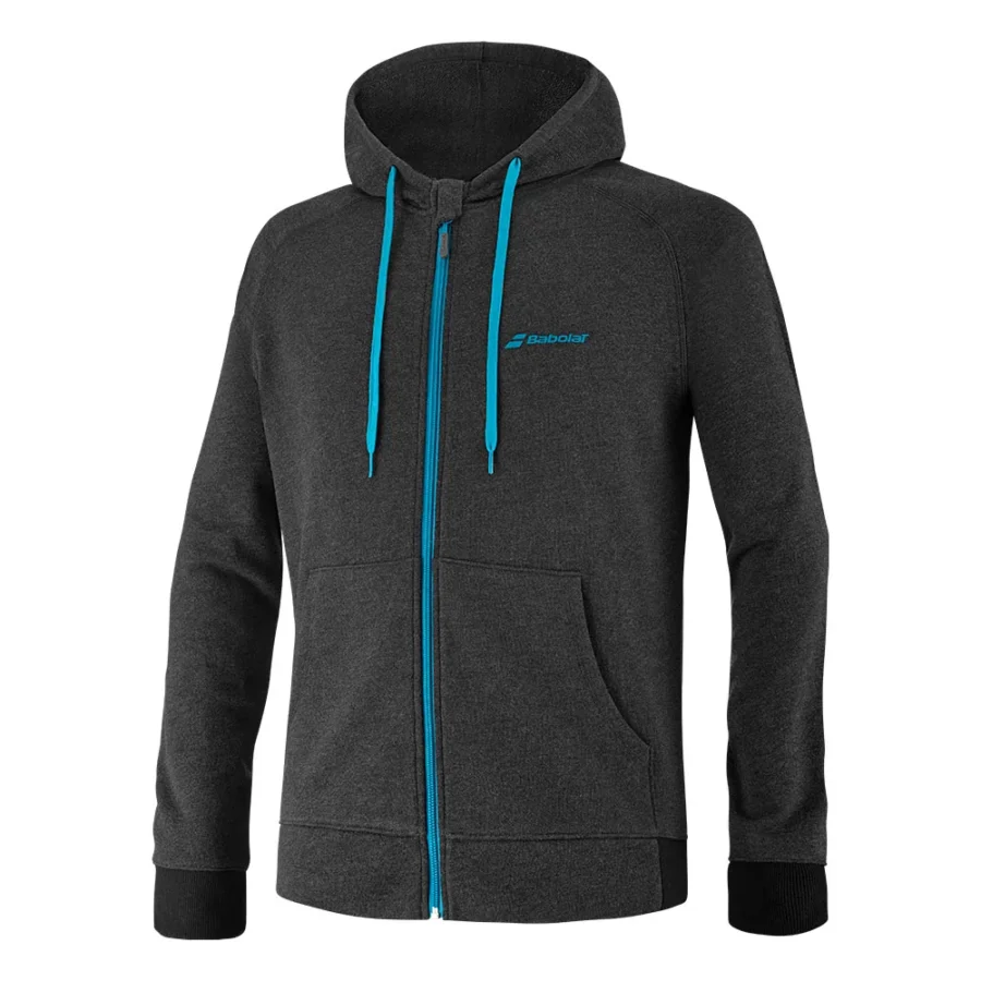 Veste à capuche Babolat Exercise Hood Jacket Homme – Noir chiné